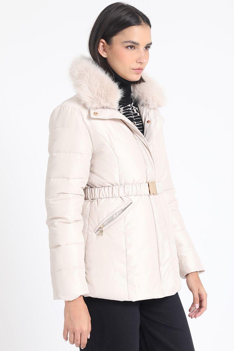 Parka Con Piel Desmontable, Beige Liola-2