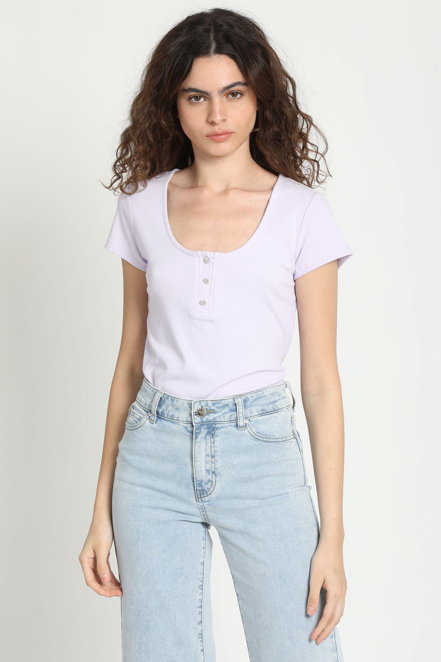Polera Boton Joya, Lila Liola-2