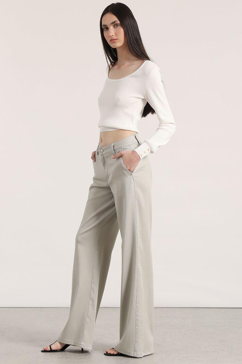 Sweater básico Liola mujer crudo-5