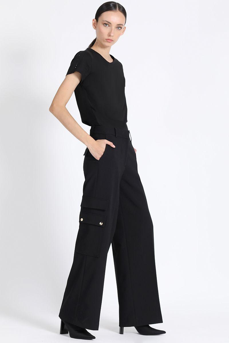 Polera Algodón Strass, Negro Liola-1