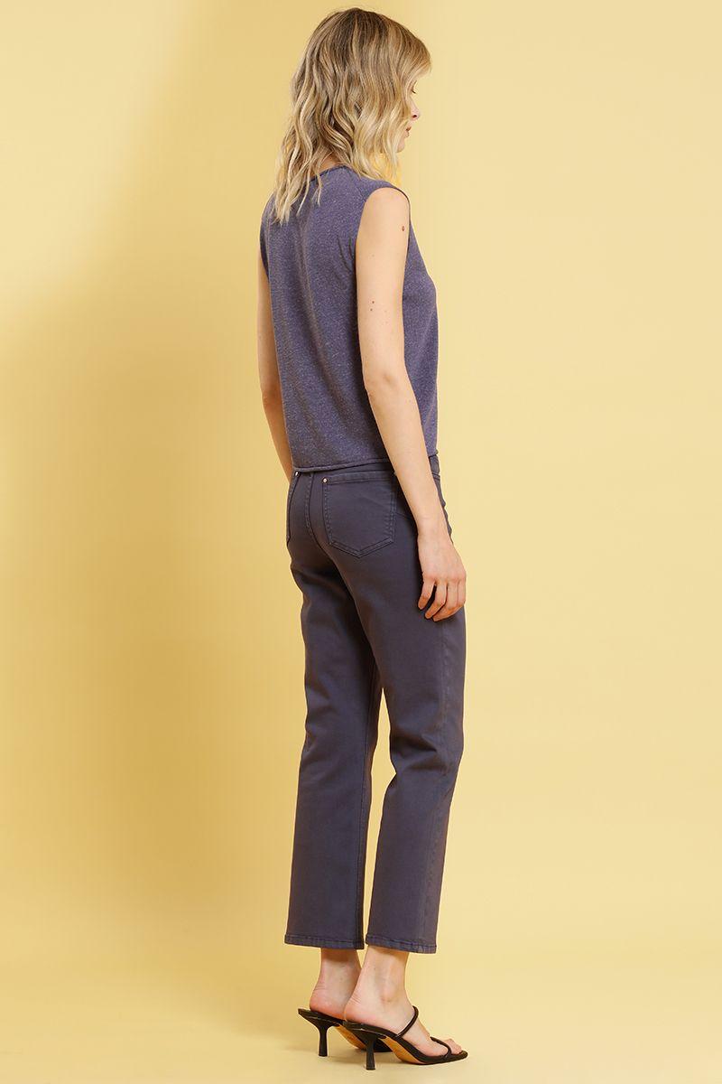 Jeans color slim, azul marino Liola-3