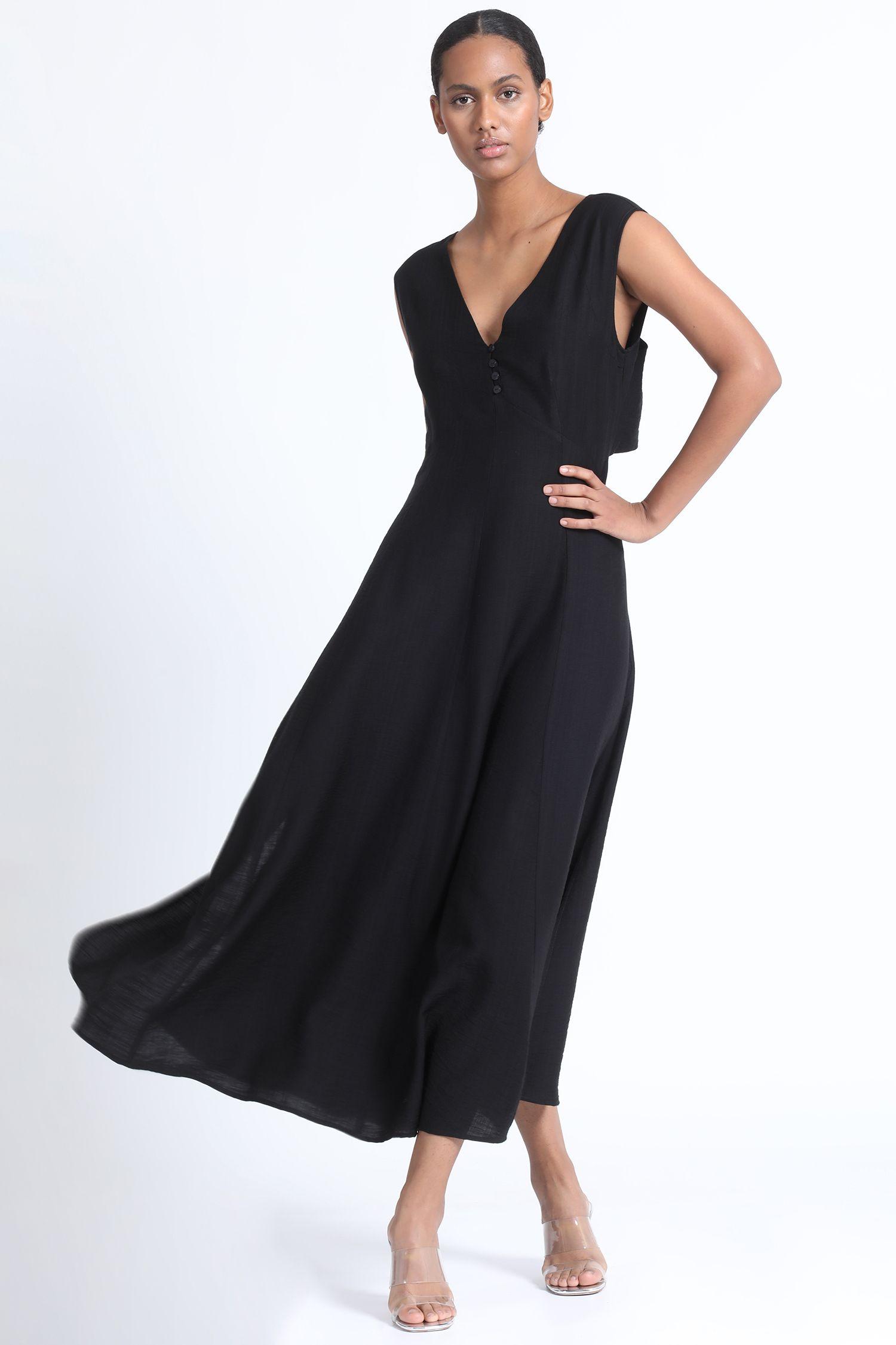 Vestido Maxi Negro Liola-0