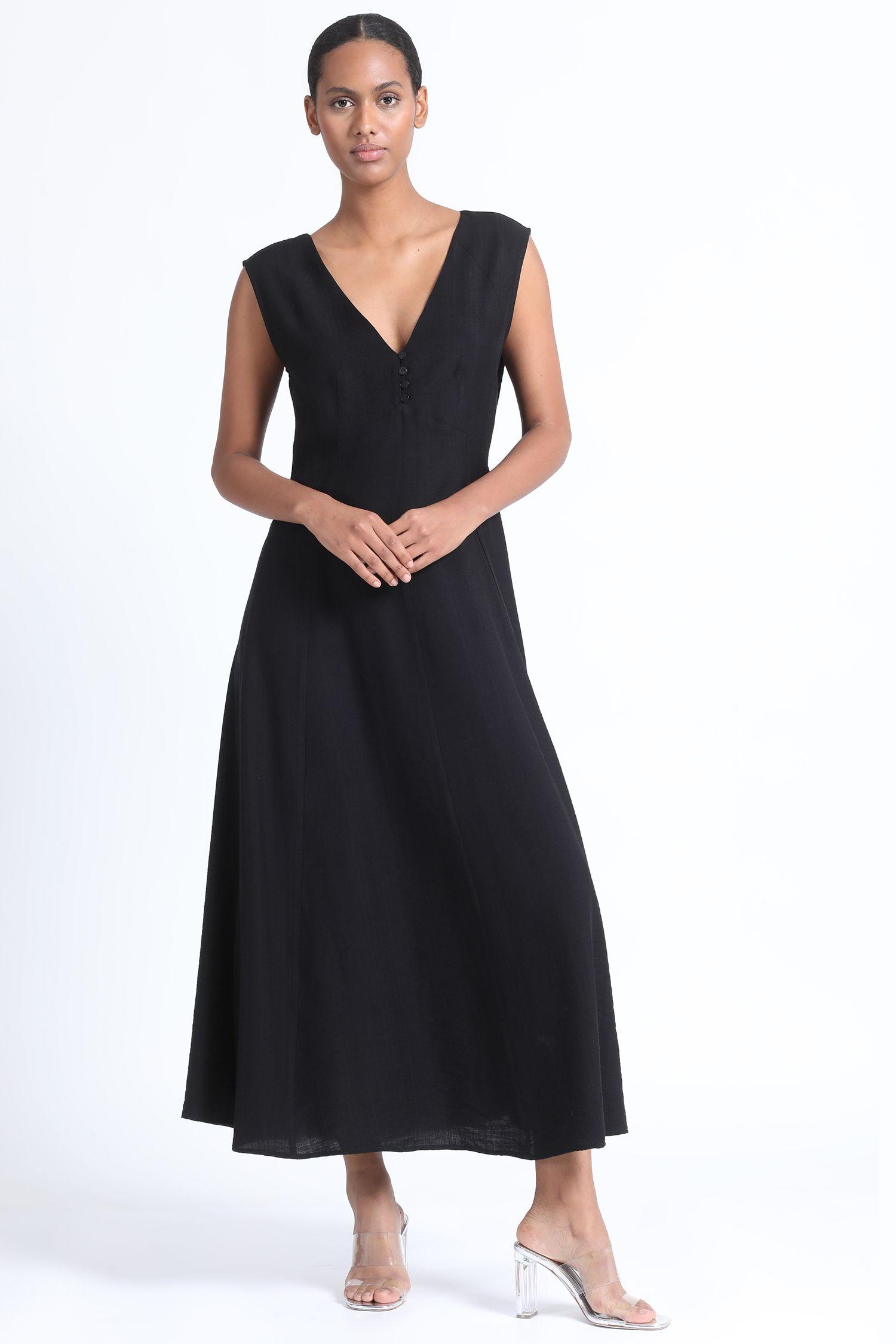 Vestido Maxi Negro Liola-2