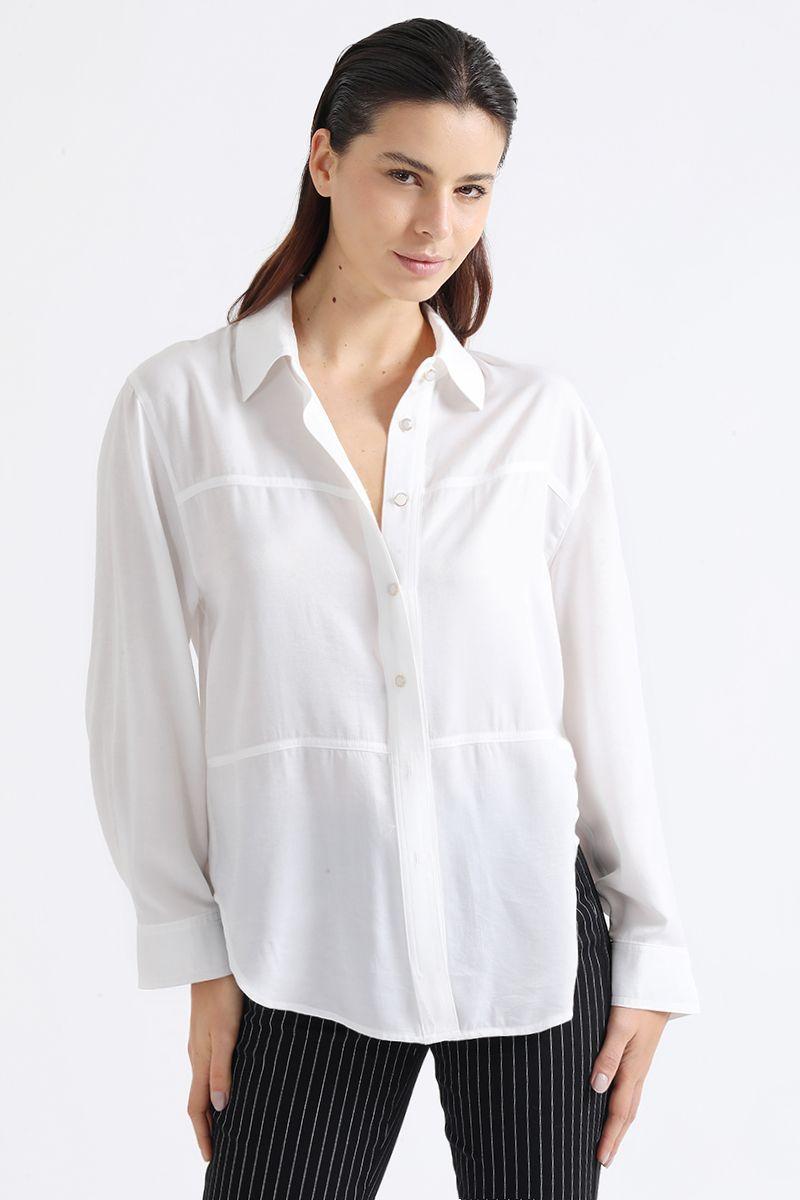 Camisa Recta Cortes, Crudo Liola-4