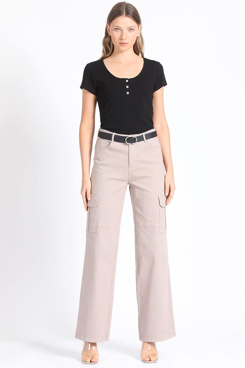 Pantalon Recto Cargo, Topo Liola-0