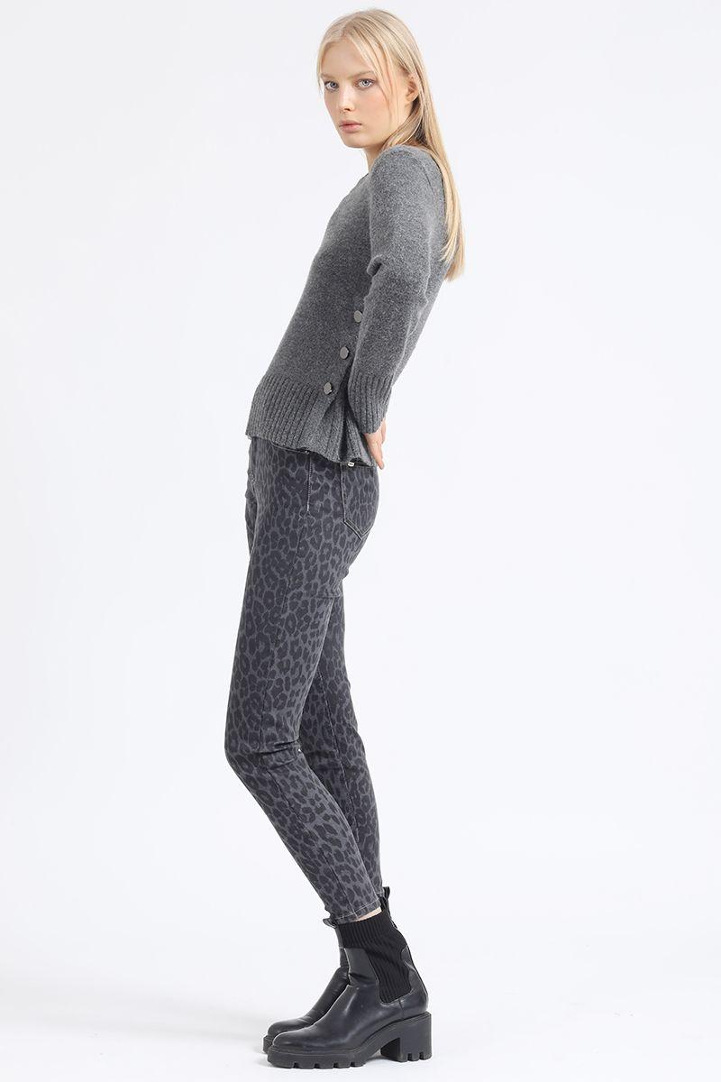 Pantalon Pitillo Tiro Medio, Estampado Liola-2