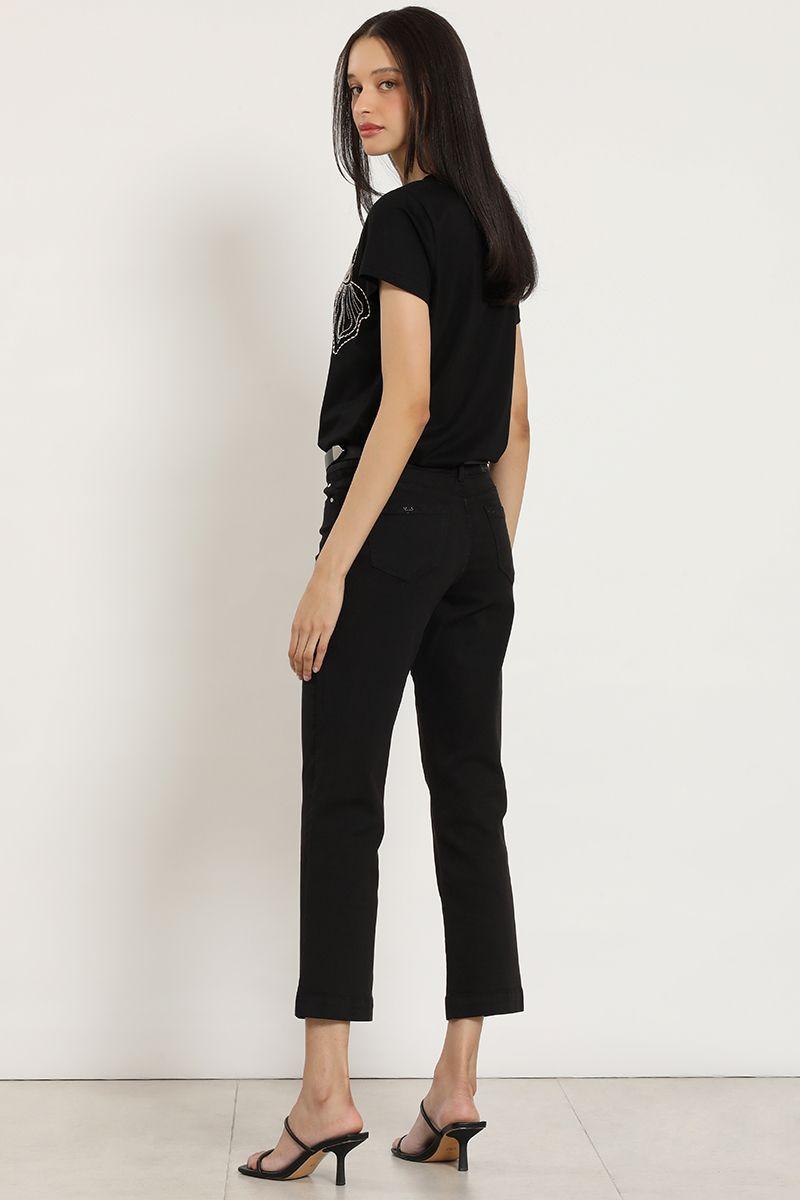 Jeans color, slim, negro Liola-3