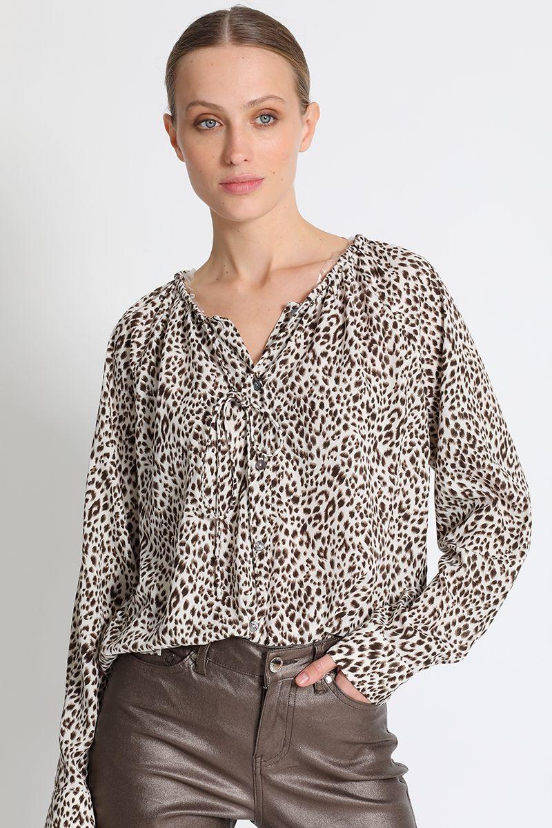 Blusa Estampada Crudo Liola-0