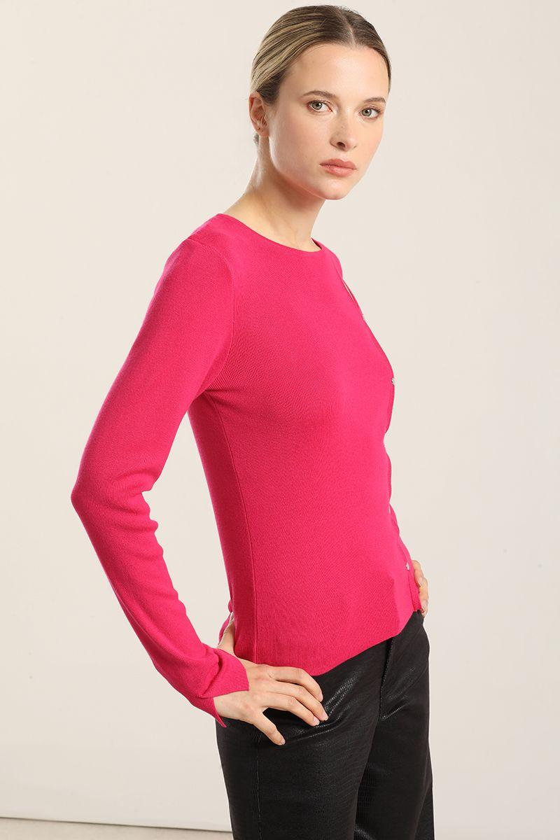 Jersey Punto Abertura Asimetrica, Fucsia Liola-5