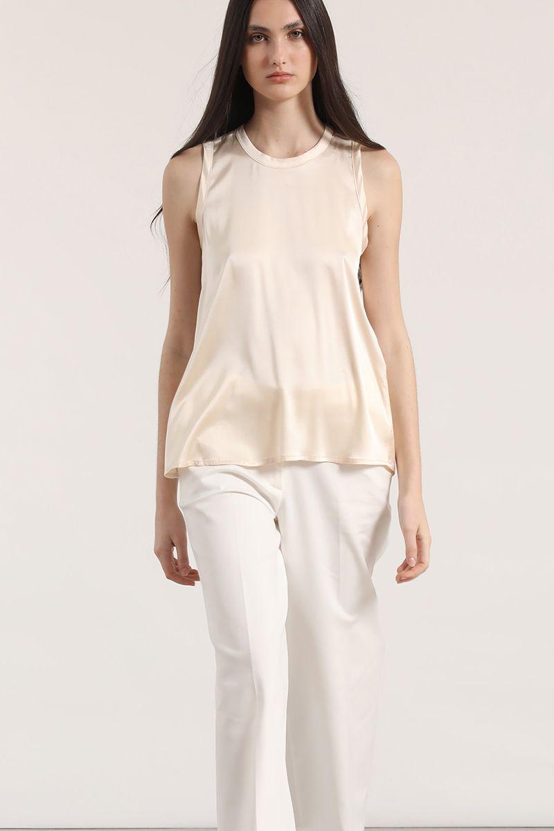 Blusa satin Liola mujer beige-2