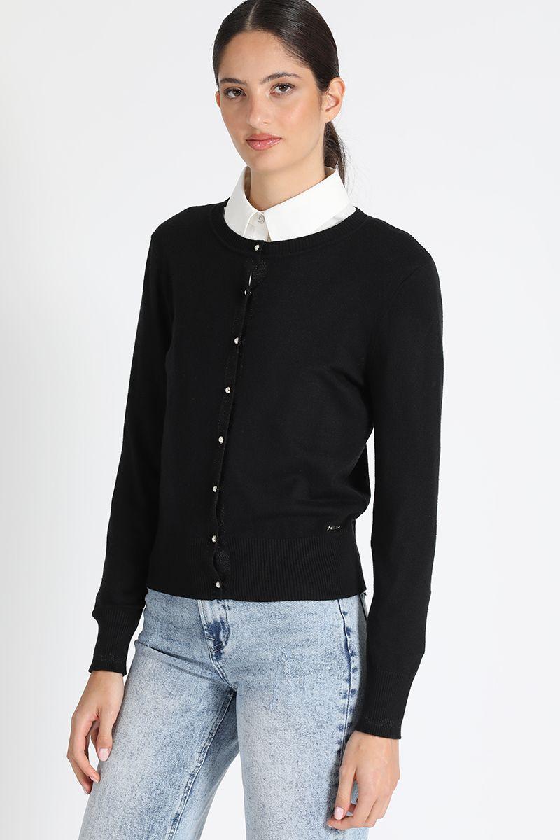 Cárdigan Básico Negro Liola-0