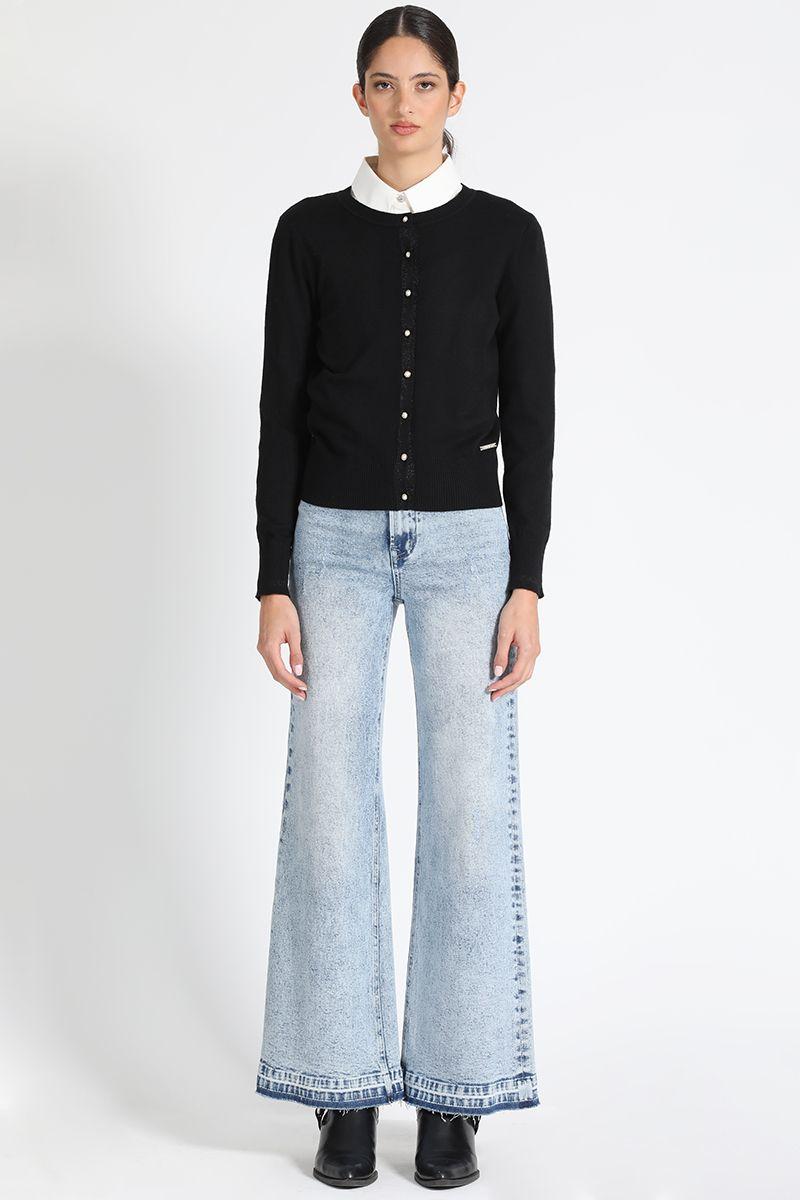 Cárdigan Básico Negro Liola-1