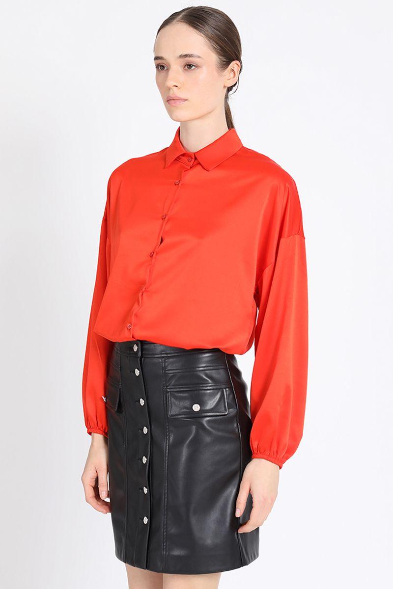 Blusa Camisera Naranjo Liola-2