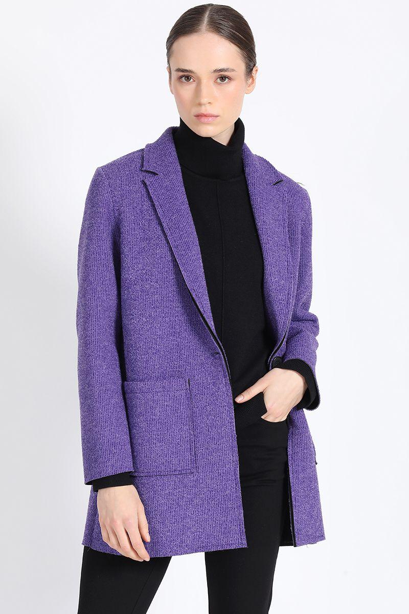 Tapado Lanilla Con Solapa Violeta Liola-0