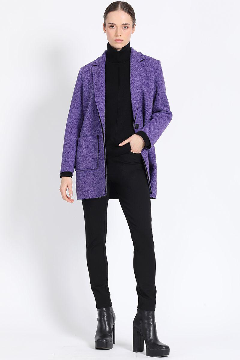 Tapado Lanilla Con Solapa Violeta Liola-1