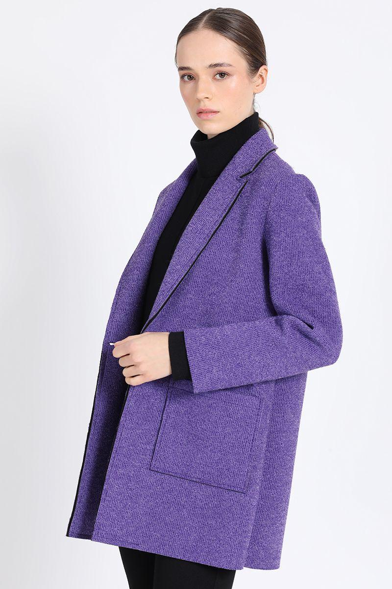 Tapado Lanilla Con Solapa Violeta Liola-2