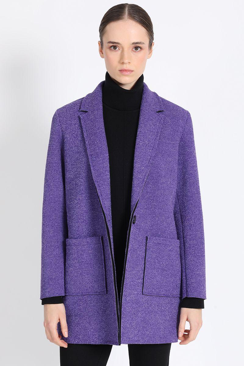 Tapado Lanilla Con Solapa Violeta Liola-4