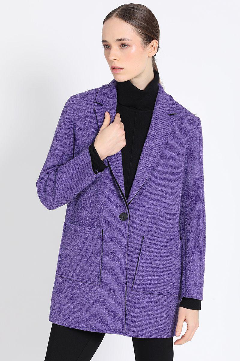 Tapado Lanilla Con Solapa Violeta Liola-5