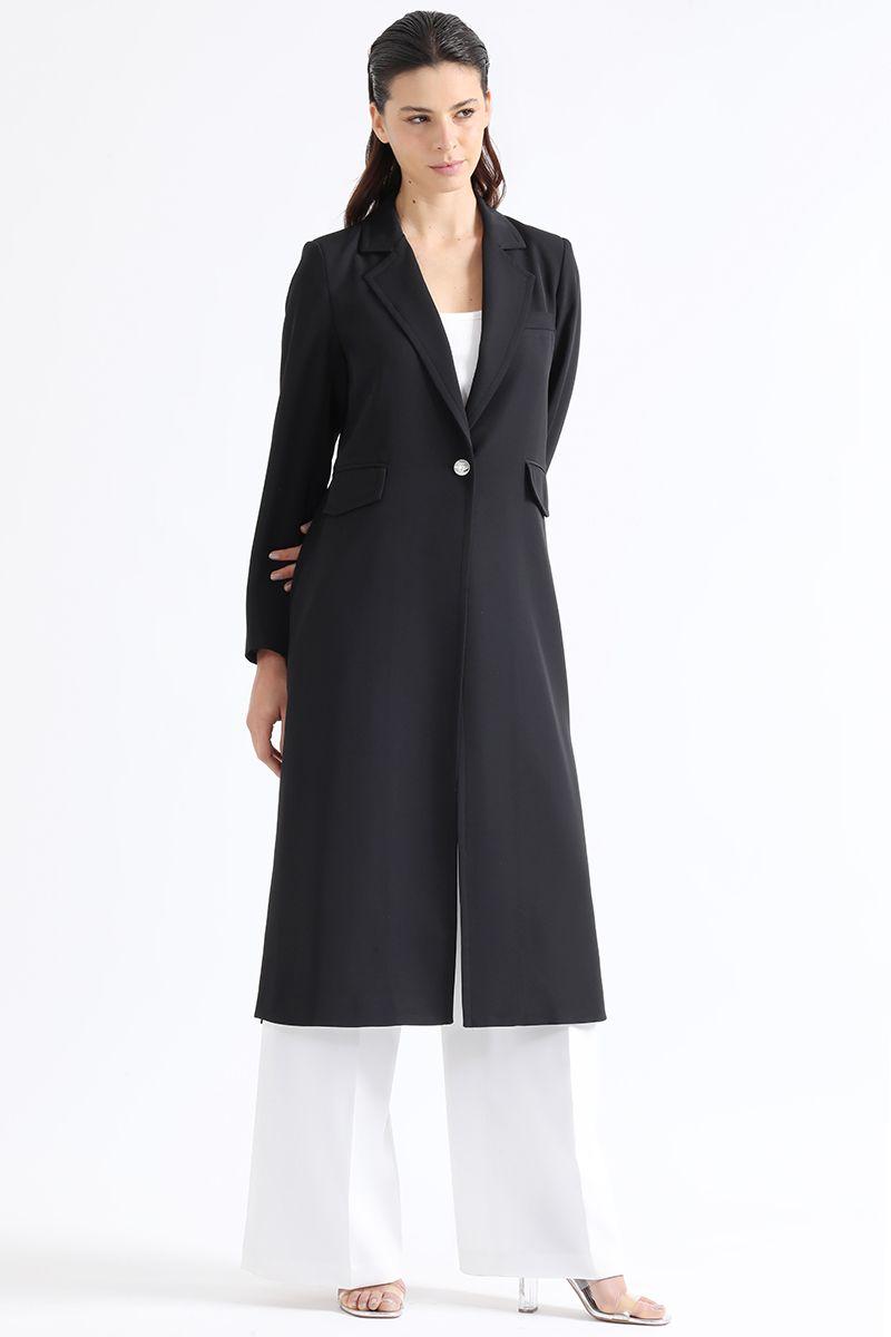 Chaqueta Larga Liviana, Negro Liola-0
