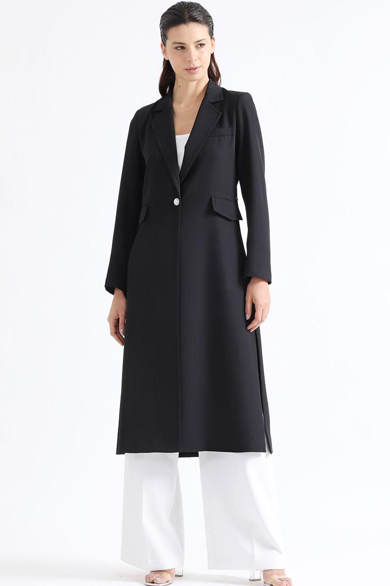 Chaqueta Larga Liviana, Negro Liola-5