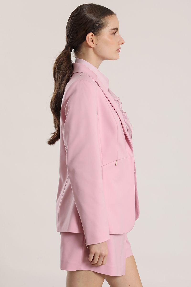 Blazer entallado cierre oculto Liola mujer rosa-2