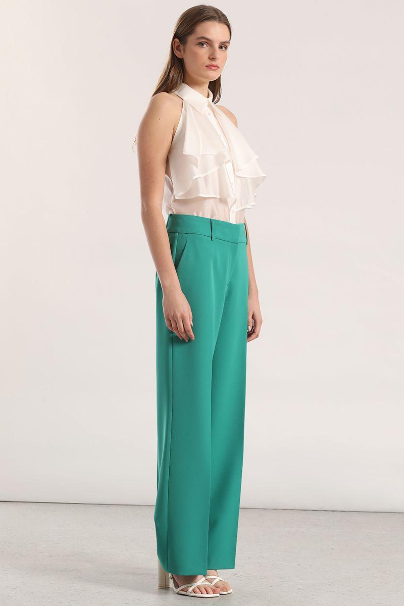 Pantalón recto liola mujer verde-2