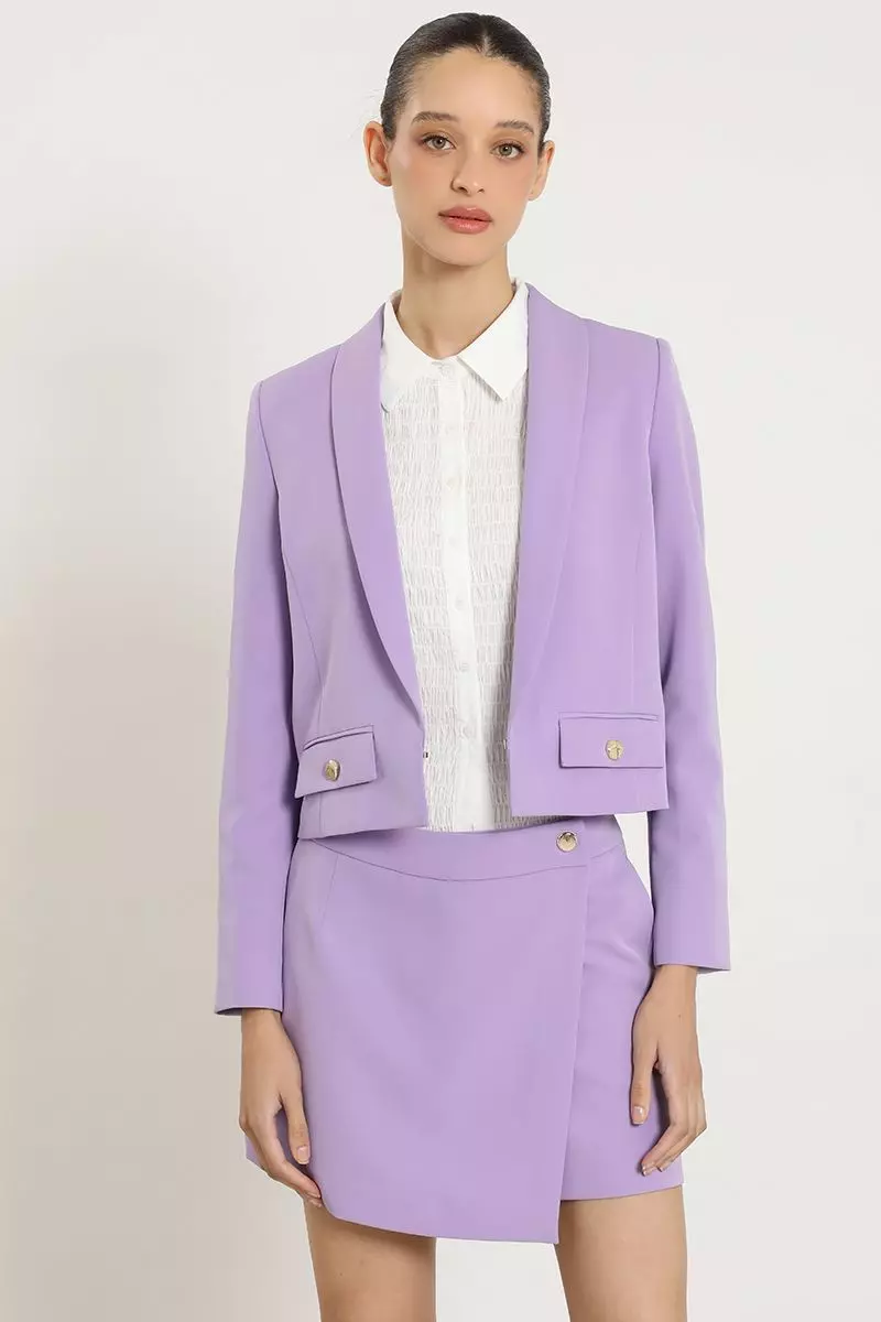 Blazer cropped, lila Liola-0