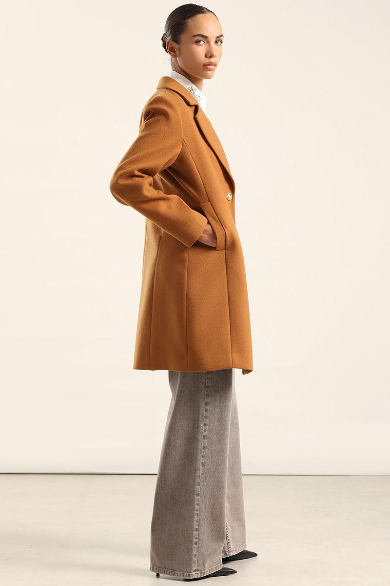 Abrigo Forro Estampado, Muflon Camel Liola-3