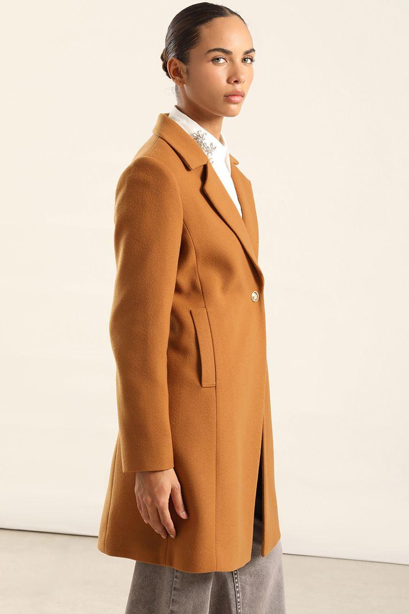 Abrigo Forro Estampado, Muflon Camel Liola-4