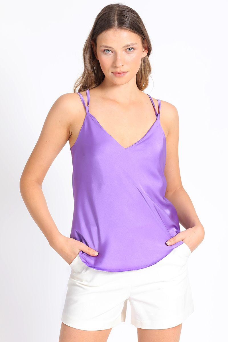 Top Pabilo Satín Lila Liola-0