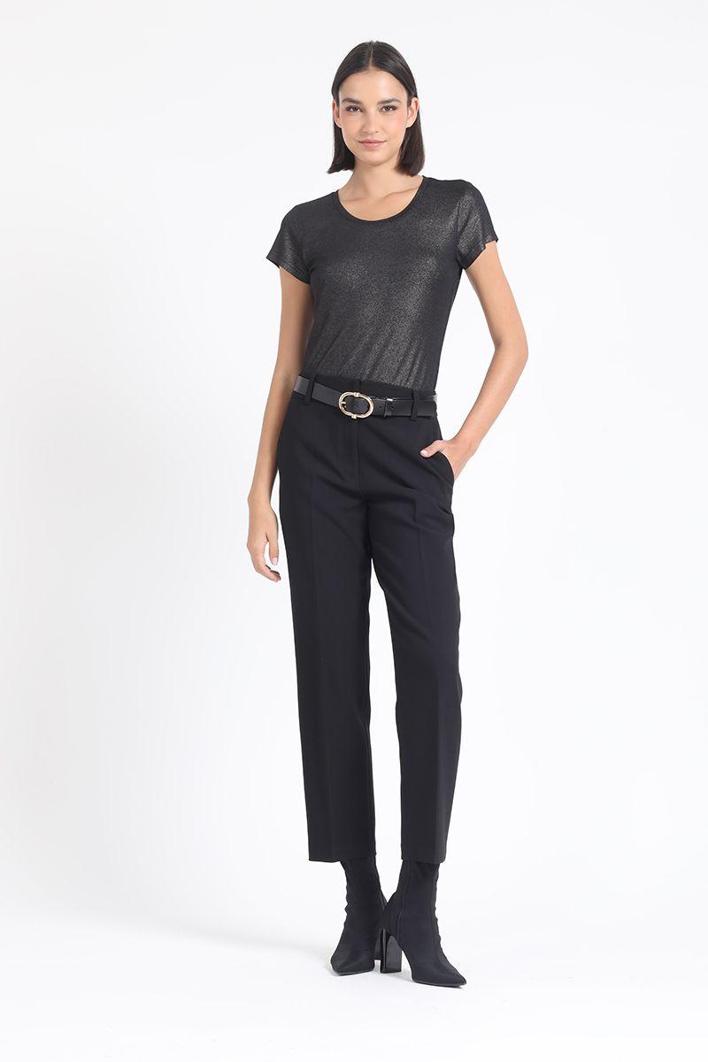 Pantalon Sastre Tiro Alto, Negro Liola-0