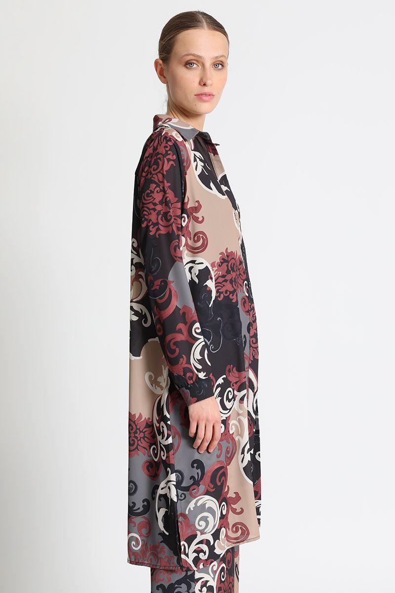 Tapado Estampado Beige Liola-1