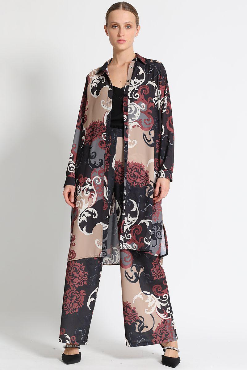 Tapado Estampado Beige Liola-3