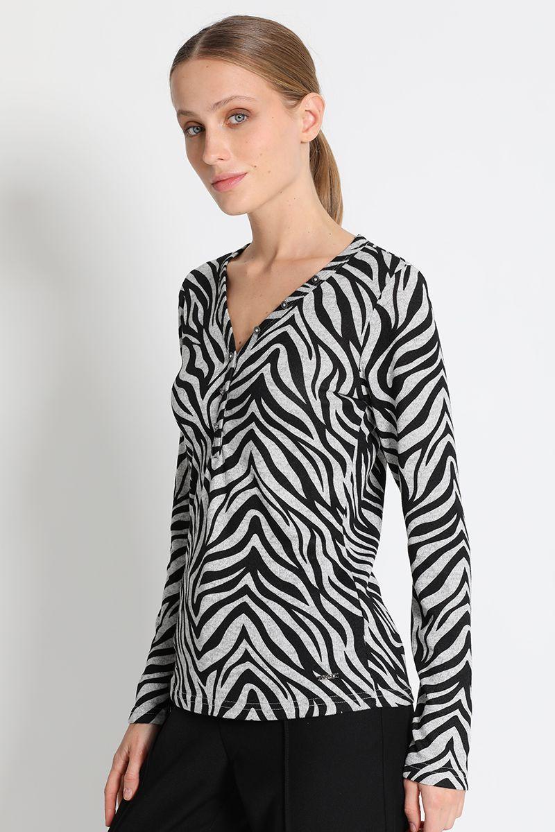 Polera Animal Print Gris Liola-2