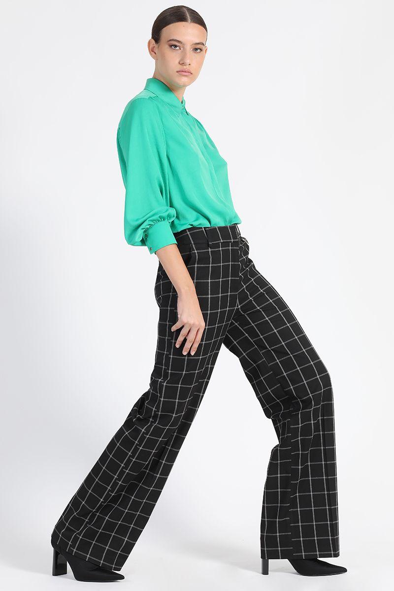Pantalón Tiro Alto Cuadrille Negro Liola-2