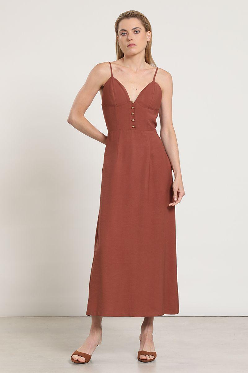 Vestido midi, pabilos, oxido Liola-0