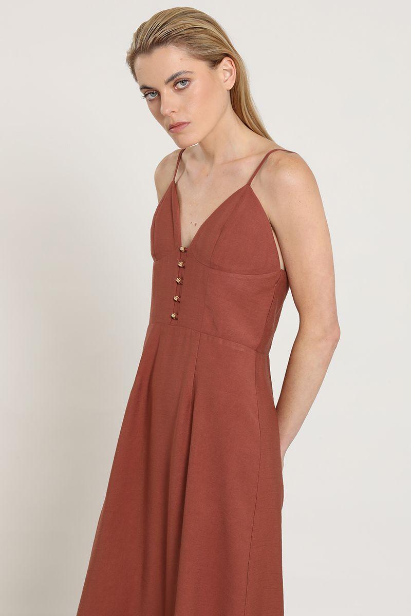 Vestido midi, pabilos, oxido Liola-2