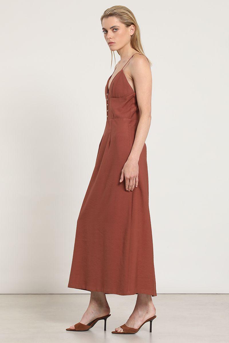 Vestido midi, pabilos, oxido Liola-4