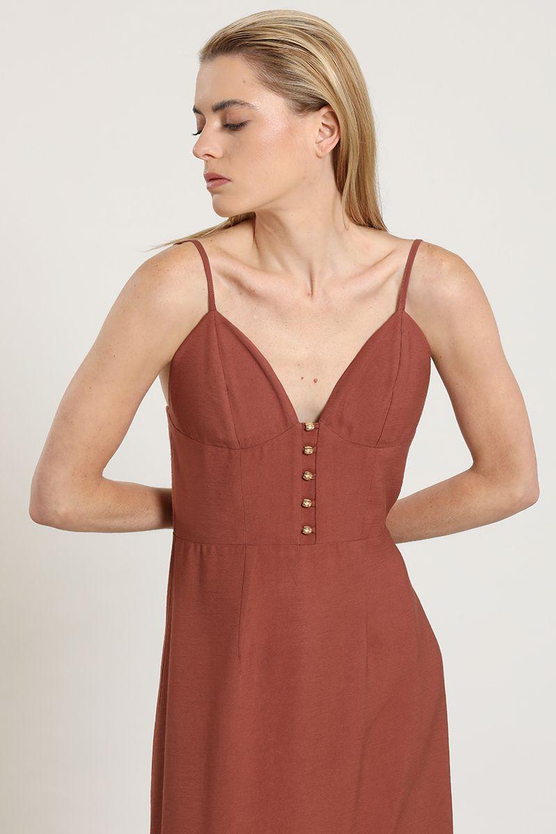 Vestido midi, pabilos, oxido Liola-5