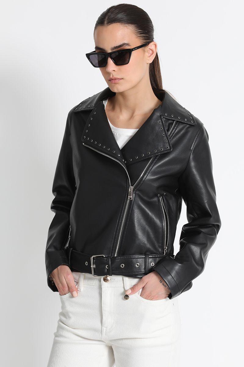 Chaqueta Mujer Biker Negro Liola-3