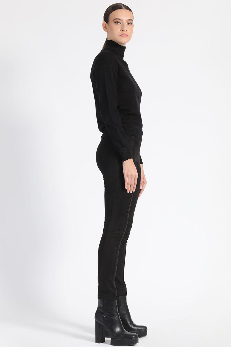Pantalon Pitillo Liso Negro Liola-1