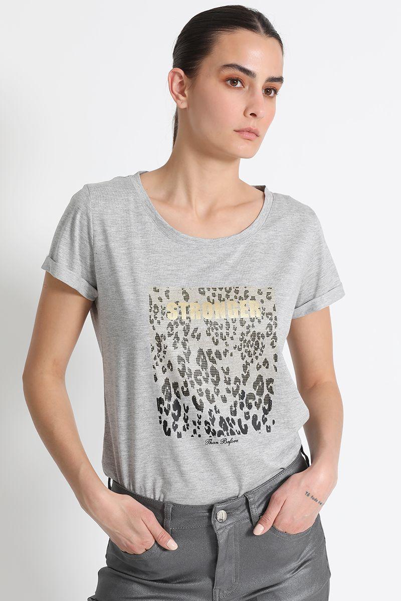 Polera Estampado Gris Liola-0