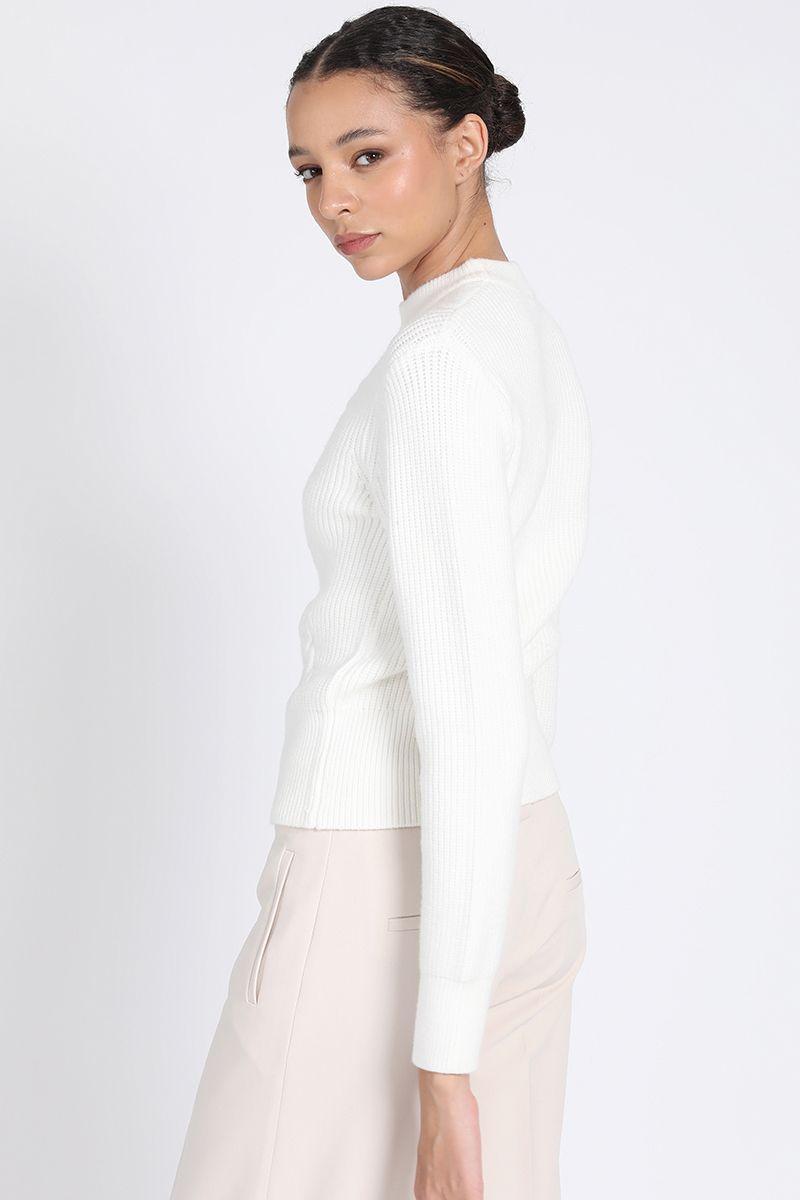 Tejido Punto Trenzado Frontal, Crudo Liola-4