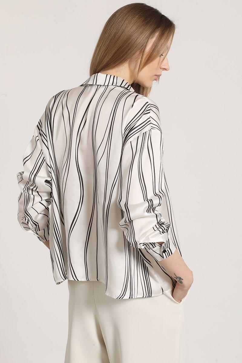 Blusa rayas hombro caido liola mujer crudo-3