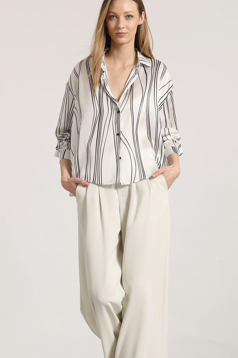 Blusa rayas hombro caido liola mujer crudo-4