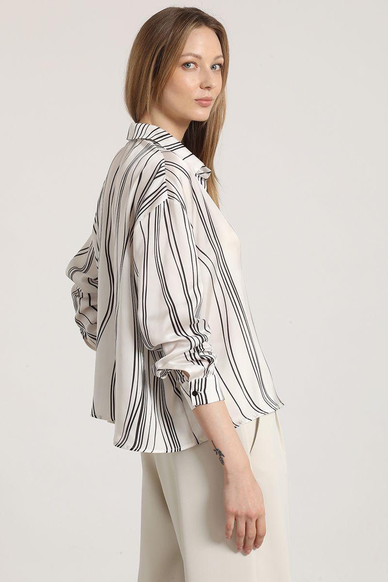 Blusa rayas hombro caido liola mujer crudo-5