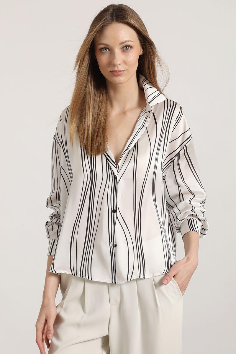 Blusa rayas hombro caido liola mujer crudo-6