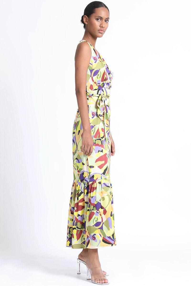 Vestido Maxi Diseño Verde Liola-1