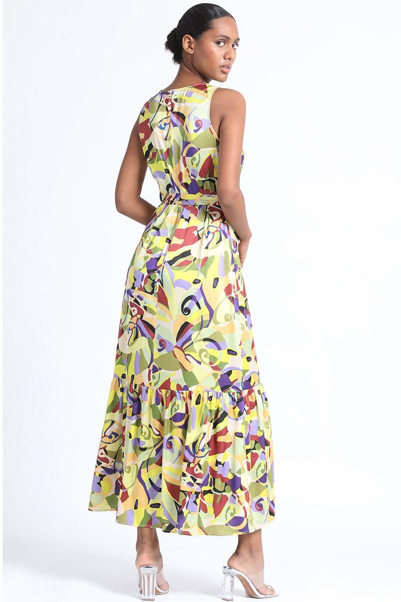 Vestido Maxi Diseño Verde Liola-2