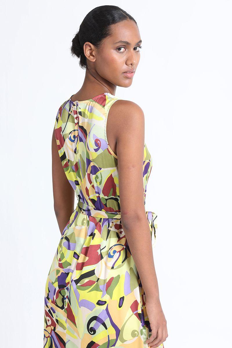 Vestido Maxi Diseño Verde Liola-5